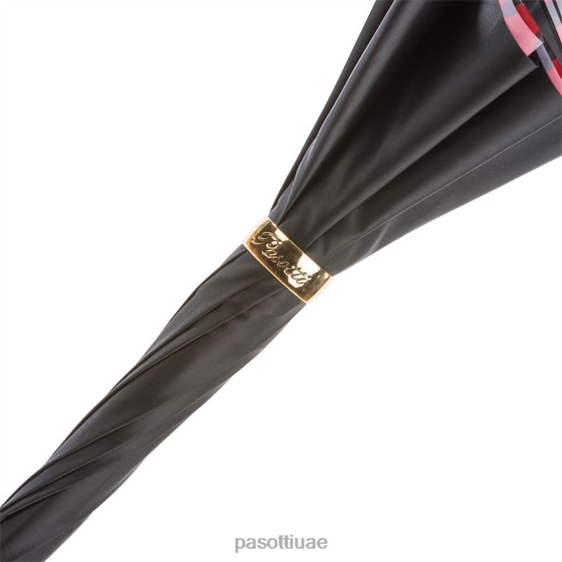 مظلة | 189 55874-163 أ - مظلة سوداء وحمراء بنقط، قماش مزدوج PASOTTI Z446V472